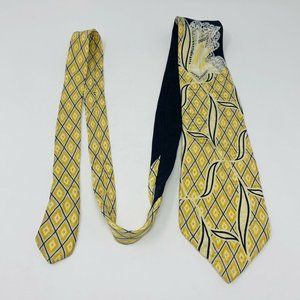 TOUCHE FINALE MENS TIE 100% Silk Necktie Gold/Dark